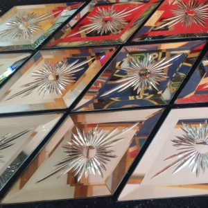 Brilliant-cut glory star mirrors for vintage funfair